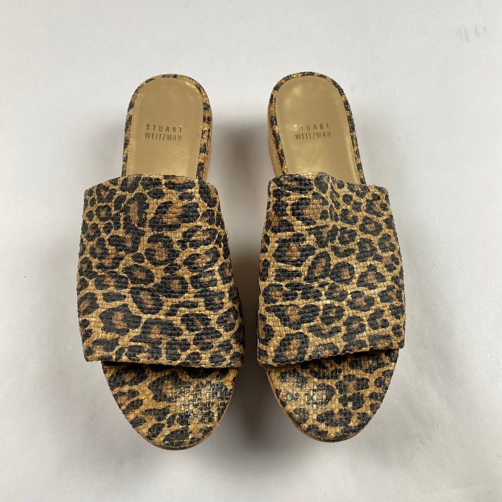 Stuart Weitzman Flatout Leopard Print Wedge Sanda… - image 4